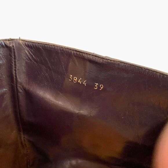 EUC Fabulous VicMatie Brown croc-embossed leather Cowboy Boots - Picture 8 of 9